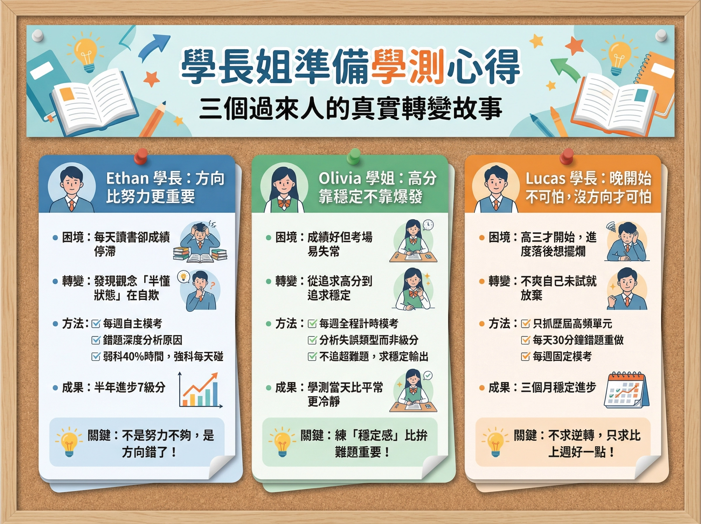 學長姐準備學測心得|三個過來人的真實轉變故事