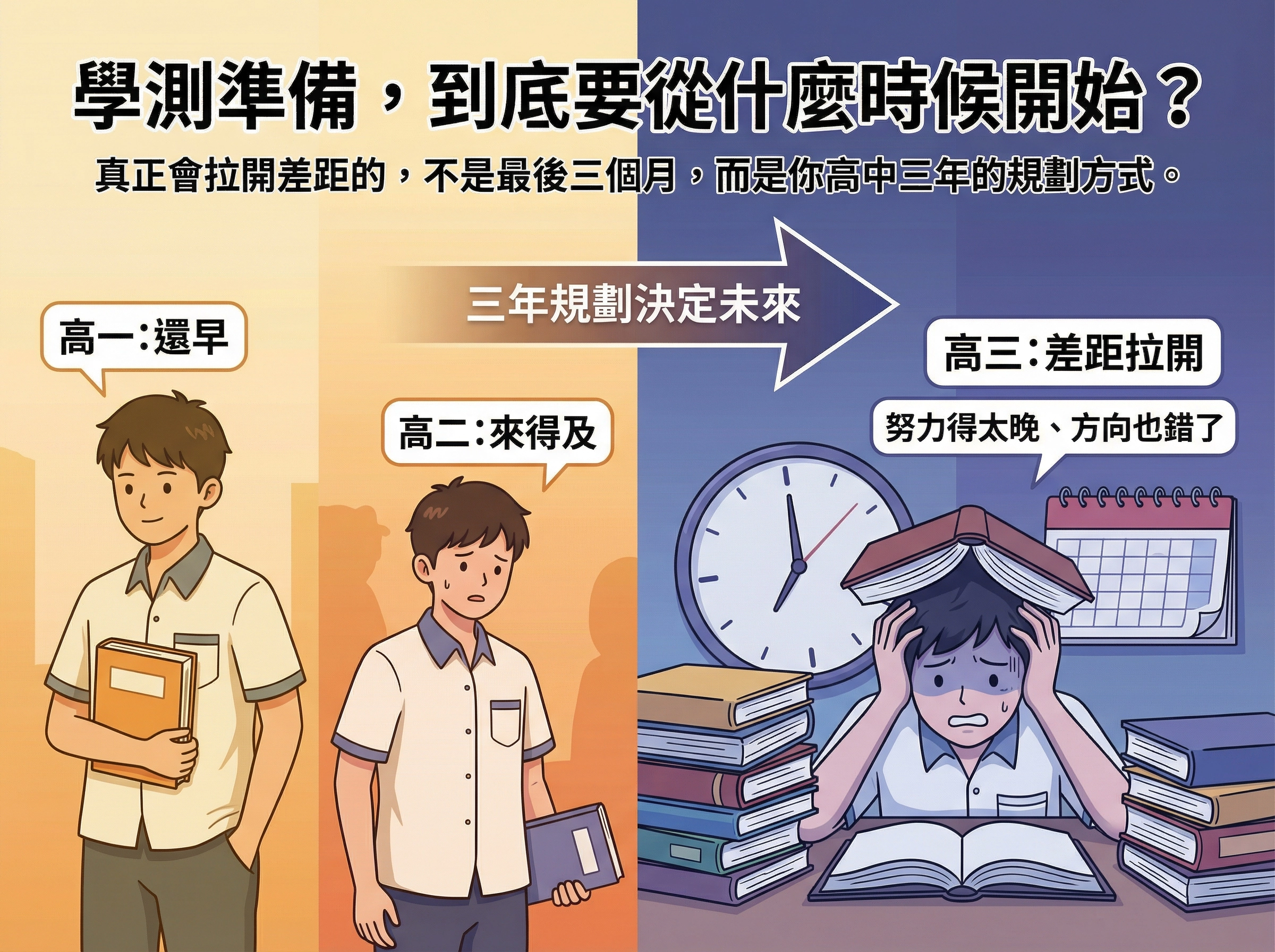 學測準備要從幾年級開始?高一高二高三怎麼計劃才有效?