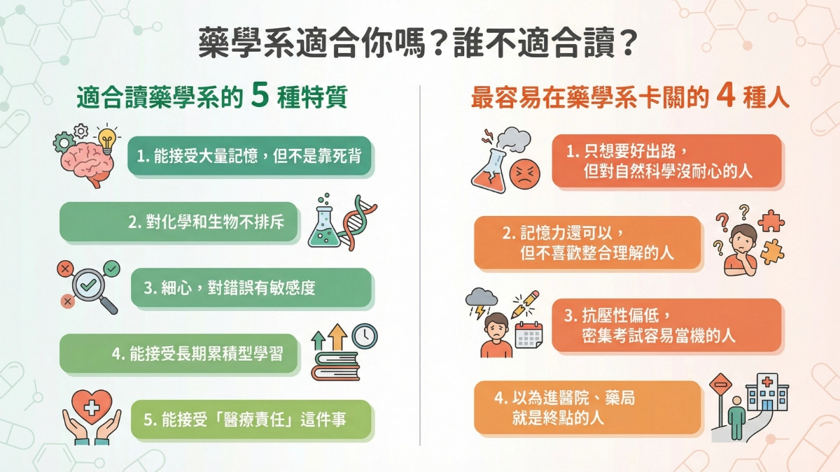 藥學系適合你嗎?誰不適合讀?