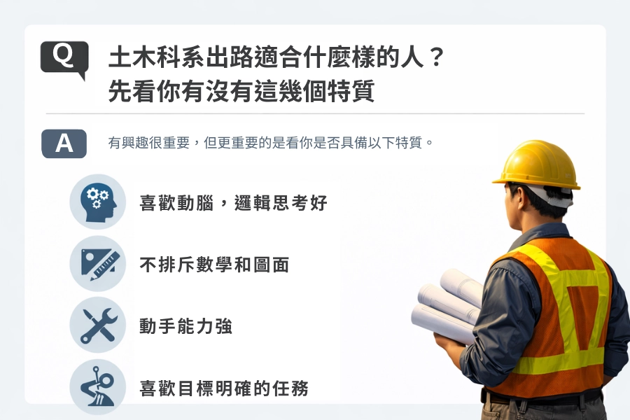 土木科系出路適合什麼樣的人？先看你有沒有這幾個特質